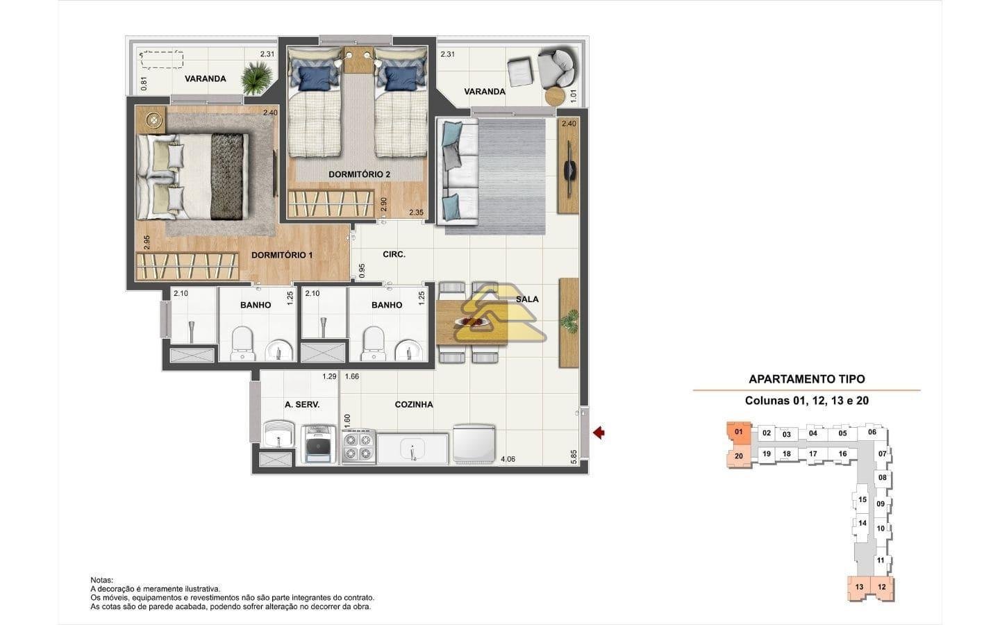 Apartamento à venda com 2 quartos, 51m² - Foto 11